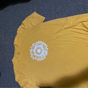Yellow plus size t shirt